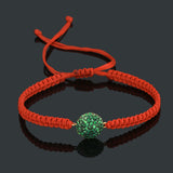 Round Disk Charms Tsavorite Gemstone Thread Bracelet 925 Silver Diamond Pave Jewelry