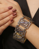 925 Silver Diamond & Sapphire Bracelet