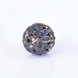 Sapphire Gemstone Balls Spacers Accessories