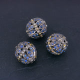Sapphire Gemstone Balls Spacers Accessories