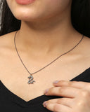 925 Silver Diamond Dragon Necklace
