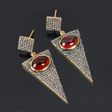 925 Silver Diamond & Gemstone Earrings