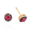 925 Silver Ruby Stud Earrings