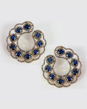 925 Silver Gemstone Hoop Earrings