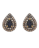 925 Silver Sapphire Stud Earrings