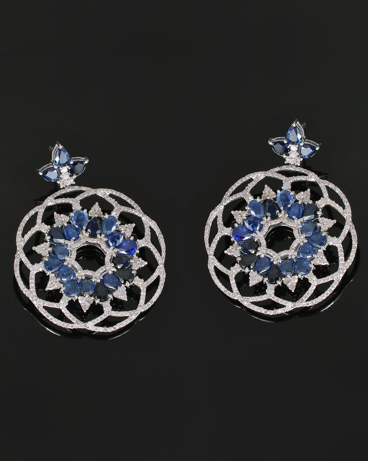 925 Silver Sapphire Earrings