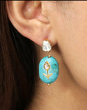 925 Silver Turquoise Earrings