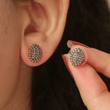 925 Silver Diamond Stud Earrings