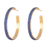 925 Silver Sapphire Hoops