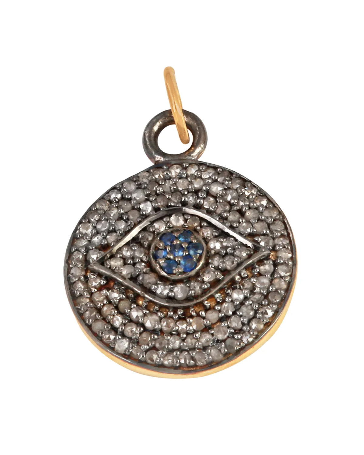925 Silver Evil Eye Diamond Pendant