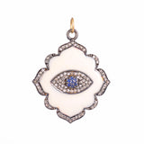 14K Gold Evil Eye Diamond Pendant
