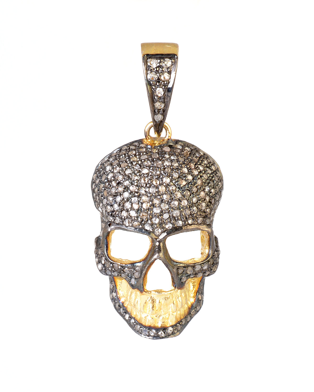 925 Silver Diamond Skull Pendant