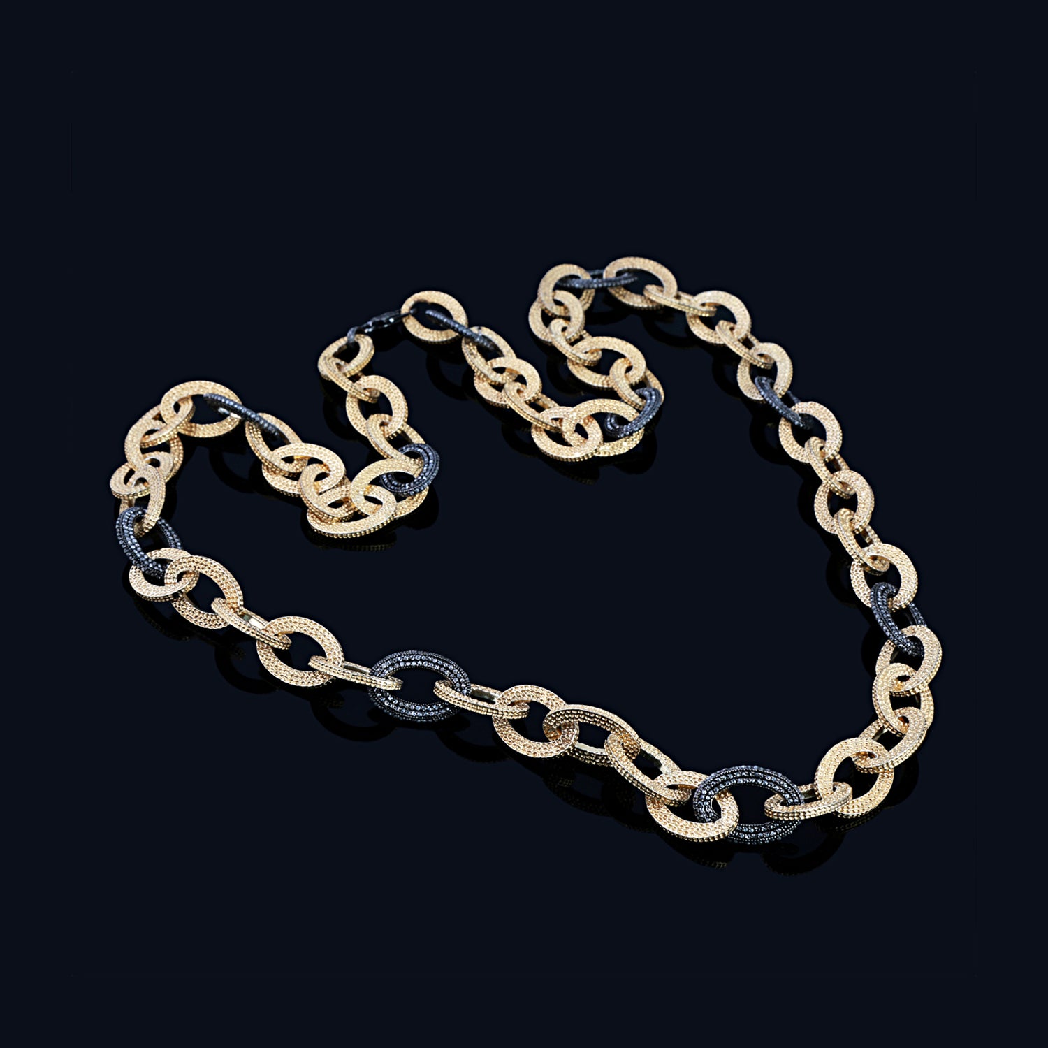 Genuine Diamond Pave Handmade Chain Necklace