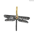Ruby Eye Dragonfly Charms Diamond Pave 925 Silver Handmade Jewelry