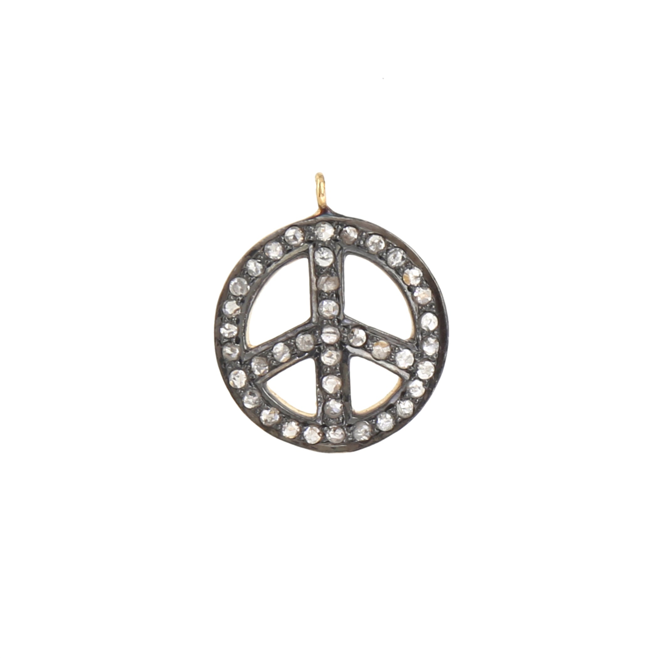 925 Silver Diamond Peace Pendant