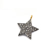 Star Designer Natural Diamond Pave Charms 925 Sterling Silver Handmade Fine Jewelry