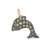 Fish Charm Diamond Pave Handmade Pendant