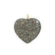 Heart Charm 14K Gold Diamond Pave Fine Jewelry