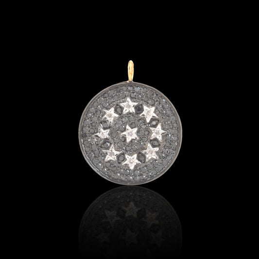 Starry Diamond 14k Gold Plated  925 Sterling Silver Pendant