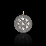 Starry Diamond 14k Gold Plated  925 Sterling Silver Pendant