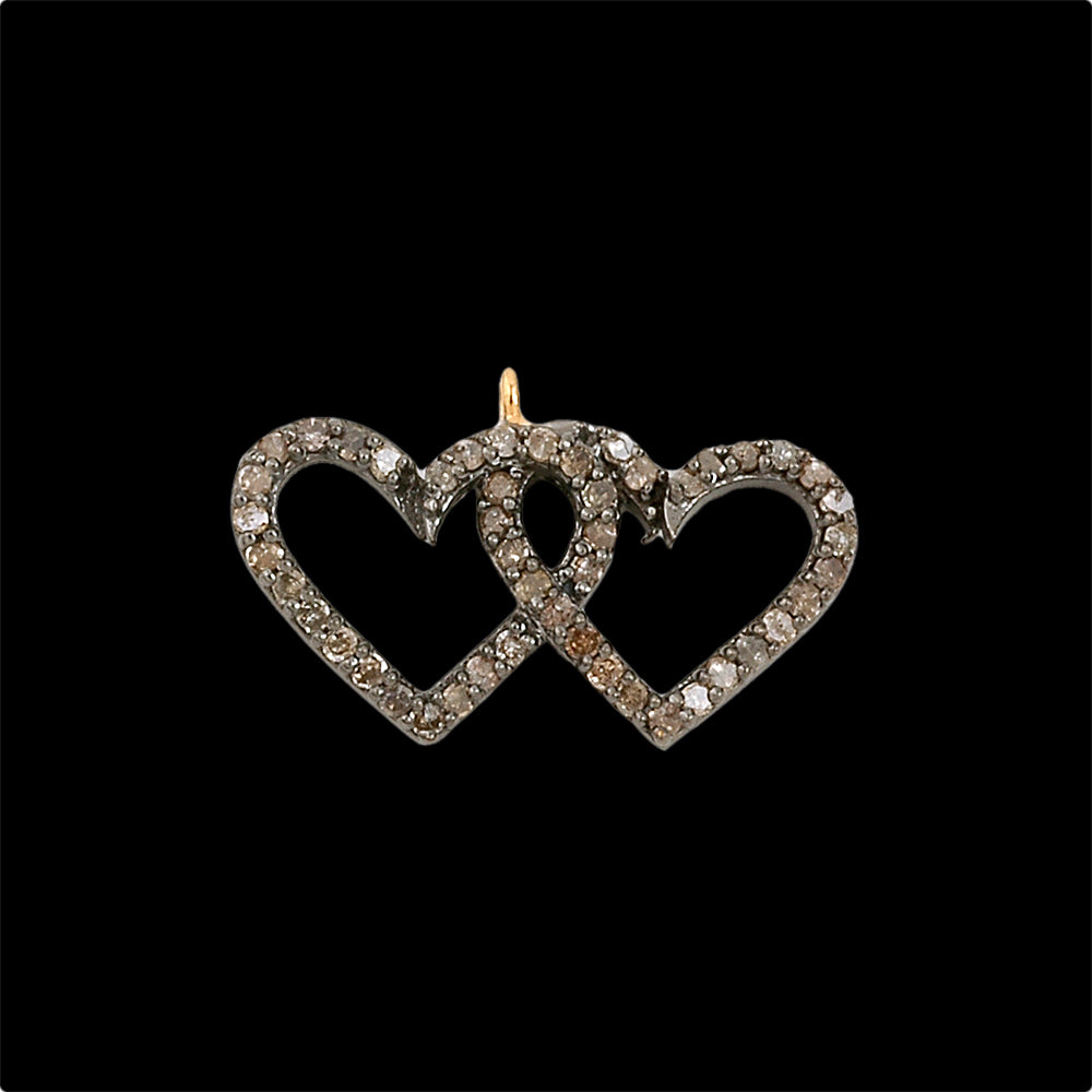 Loving Heart Designer Diamond Pave Charms