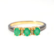 925 Silver Emerald Ring