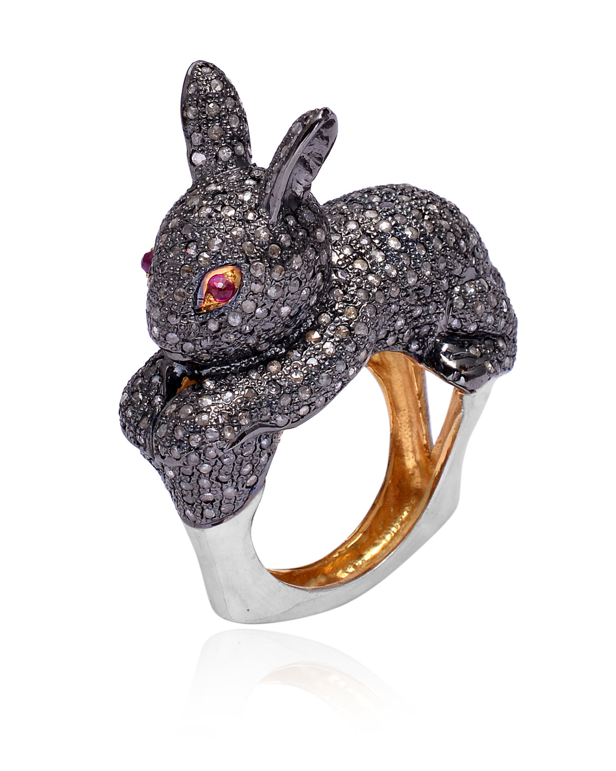 925 Silver Diamond Rabbit Ring – Jewels by Shweta