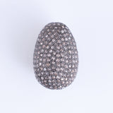 Diamond Pave 925 Sterling Silver Spacers Tumbles